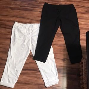 2 pair Liz Claiborne Boyfriend cargo pants, 14